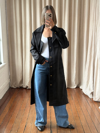 Bottega Veneta Trench Coat Black