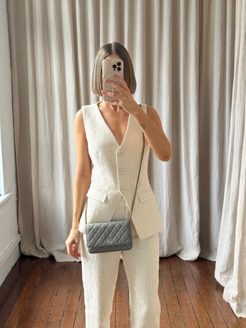 Chanel Caviar Wallet on Chain Bag Grey