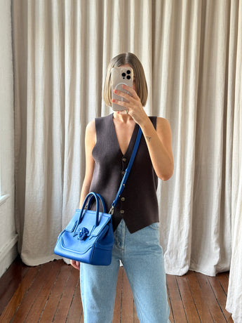 Versace Palazzo Empire Medusa Tote Bag Blue