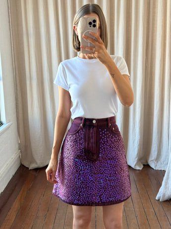 Acne Studios Sharmayne Denim Skirt Raspberry