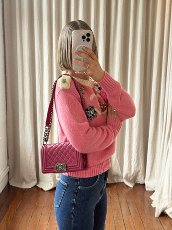 Chanel Small Boy Flap Bag Dark Pink
